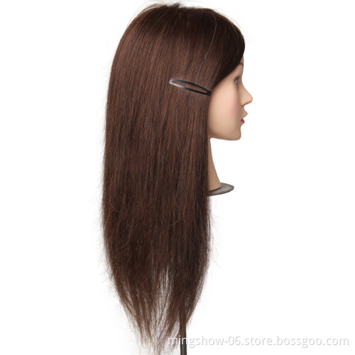 Beautiful wholesale 100%Real human hair mannequin head cosmetology